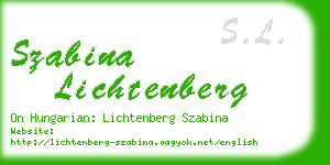 szabina lichtenberg business card